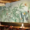 Papier peint Mural personnalisé de toutes tailles, rétro, forêt tropicale, plante, fresque animale, Restaurant, café, fond De mur, Papel De paréo 3D