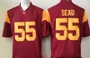 USC Trojans 14 قمصان كرة القدم لكلية Sam Darnold 32 O.J Simpson 55 Junior Seau 43 قمصان كرة القدم بجامعة Troy Polamalu