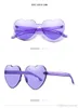 11style Attraktive herzförmige Sonnenbrille für Damen, modische Accessoires, schöne, bunte, klare Brille, randlose Sonnenbrille dc248