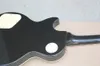 Guitare électrique noire spéciale personnalisée avec un bras de voiture de fleur bleu reliure crème chromeplée chromée servi5121859 personnalisée