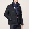 Men's Down & Parkas Mens Casual Solid Winter Jacket Warm Coat Long Parka Thick Male For