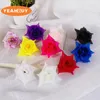 5CM 10Colors 200pcs Artificial Rose Decorative Silk Flower Head For DIY Cap Hair Flower Wedding Ball Home Decoration accessory props