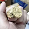 Gerusalemme anello inossidabile crociato in acciaio religioso Gesù Cristo Knight Medieval Templar Media per uomini Donne Rings7113407