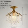 Modern Simple Crystal Crystal Light Plafonnier E27 LED 110V / 220V Lâmpada de teto para sala de estar quarto restaurante Hallway Study Hotel