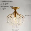 Modern Simple Crystal Tak Light Plafonnier E27 LED 110V220V Taklampa för vardagsrum sovrum Restaurang Hall studie 5235845