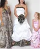 Vintage Realtree Camo Bridesmaid Dresses 2020 Modest Halter Stain Backless Outdoor Beach Country Camo Maid of Honor Wedding Party 294F