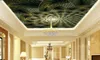 Papier peint sur mesure 3D Stéréoscopique Stéréoscopique Monde Dolphin Zenith Plafond Art Mural Mur Mural Salon Chambre à coucher Fond d'écran