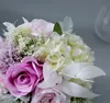 Goccia di acqua viola rosa Bouquet da sposa elegante Carla Lily Waterfall Bouquet da sposa Bouquet da sposa