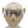 Tactisch Paintball Pilot Masker Airsoft TPU Full Face Cover met lens Outdoor Sport Jacht Cosplay Oogbeschermer2316869