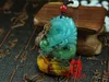 Spedizione gratuita Xinjiang ciondolo drago di giada sangue di pollo e pendente di seta della collana del drago di giada dell'oro del pendente Tian Yulong