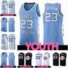화이트 노스 캐롤라이나 주립 대학 23 Michael JD Youth Kids Mens 농구 저지 NCAA Tune Squad Space 23 Jerseys