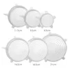Silicone Stretch Suction Pot Lids Tools Food Grade Fresh Keeping Wrap Seal Lid Pan Cover Nice Kitchen Accessories 6PCS/Set LXL568-1