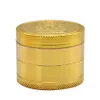 Gold Coin Grinder Zinc Alloy 40 mm 50mm 60mm 4 Layer Metal Herb Grinder With Diamond Teeth Tobacco Miller Spice Crusher6585448