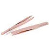 Eyebrow Tweezer with Eyebrow Brush Comb Stainless Steel Eyelashes Extension Tweezers Double Eyelids Pinzette Clip F2661