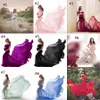 Abito in gravidanza 17 colori Puntelli per fotografia di maternità per scattare foto Vestiti per la gravidanza Donna con spalle scoperte Abbigliamento a mezzo cerchio M1781