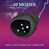Flxur 10 lägen penis fördröjning tränare manlig masturbator vibrator automatiska orala climax sex glans stimulera massagersex leksaker för män