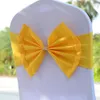 La fascia elastica della sedia copre i telai per la festa nuziale di promenade con la fibbia del cerchio Spandex Bowknot Tie Sedie Sash Buckles Cover Free DHL WX9-556