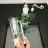 New Crown Silent Filter Glass Hotpot Great Pyrex Glass Oil Burner Pipe Tubería de agua de vidrio grueso