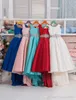 Beautiful picture color and Ivory color Flower Girls Dresses Beaded Lace Appliqued Bows Pageant Gowns for Kids Wedding Party