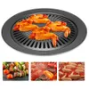 31.5cm Koreansk stil Non-Stick Rökfri Inomhusgrill Pan Grill Spishällplatta