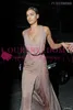 Irina Shayk Bir Çizgi Şifon Ünlü Elbiseler Halter Aplikes Yan Yarık Prom Elbiseler Akşam resmi önlükler2942416