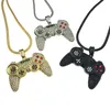 Hot Hip Hop Game Machine Handle Pendant Necklace Mens Full Crystal Heavy Fashion Iced Out controller