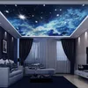 Большой заказ Настенная картина 3d потолка Фрески Обои Blue Sky Stars Universe 3d фото Mural для Hall Room 3d Фрески стены