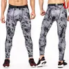 Calças masculinas de compressão para musculação leggings skinny de secagem rápida calças masculinas camufladas