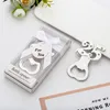 Silver 25th Bottle Openers Wedding Anniversary Design Bottle Opener Favors För 25th Bröllop Firande