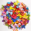 Wholesale!!Dot Hair Bows with Rubber Bands Pet Hair Bows Cat Puppy Grooming Accessories Assorted Color