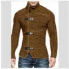 Zogaa Otoño Invierno 2019 moda Casual Cardigan suéter abrigo para hombre Slim Fit cálido hecho a mano suéter de lana gruesa ropa de invierno