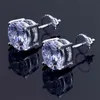Heren hiphop oorbellen sieraden hoge kwaliteit mode ronde goud zilver gesimuleerde diamant oorbellen voor mannen