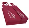 Borsa per la conservazione del vino rosso in tessuto non tessuto Coperchi per bottiglie di vino per una bottiglia doppia Pacchetto vino Confezione regalo Borse per feste