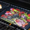 BBQ Grill Mesh Tasche Wiederverwendbare Grill Grillen Tasche Antihaft PTFE Fiberglas Mesh Tasche Grill Matte Outdoor Picknick BBQ Zubehör