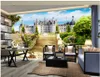 3D giardino del castello tridimensionale in stile europeo paesaggio wallpaper Sfondi muro sfondi splendido scenario