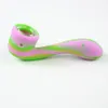 Portable Silicone Water Pipes for Smoking Dry Herb Unbreakable Percolator Bong Smoke Oil Concentrate Metal