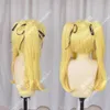 Perruques Kakegurui Mary Saotome Meari Blonde queue de cheval Cosplay perruque de cheveux