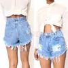 Uitverkoop High Tailed Denim Shorts Jeans Hole Blue UK Vintage Women Dames Summer Ripped