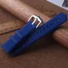 Blue Silicone Rubber Watchbands high quality watch band straps 18mm 20mm 22mm 24mm 26mm 28mm for sport watches driving men bands175S