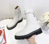 Hot Sale-Genuine Cow Läder Lacing Half Boots Fashion Arbetsverktyg Sko Western Desert Rain Boots Vinter Snow Anke Martin Stövlar, 35-40