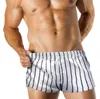 Nya män randiga pyjamas shorts Hombre Casual Home Sleepwear Male Sleep Boxer Korta bottnar Lounge Underkläder Partihandel och detaljhandel