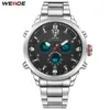 WEIDE Mens Sport Top Luxury Brand Movimento al quarzo Resistente all'acqua Relojes Hombre Fashion Casual Alarm Orologio da polso digitale