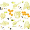 3 Pcs Reusable Beeswax Food Wrap Recyclable Bee Wax Food Preservation Wraps Sandwich Fruits Food Storage Wrapper