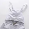 女の女の子の男の子イースターデイロンパー長袖漫画ウサギ耳ジャンプスーツフード付き衣装とポンポムテール幼児幼児動物CO786223