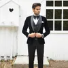 Custom White Suits for Wedding Tuxedos Groom Wear Black Shawl Lapel Groomsmen Outfit Man Blazer 3Piece trajes de hombre Costume Ho332R