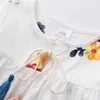 2019 Bahar Sonbahar Yeni Varış 212T Çocuklar Giyim Mavi Beyaz Renk Uzun Üstler Bebek Kız Tasselleri Gevşek Bluzlar Gömlek Y2002358706