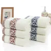 Mode Solid Bomull Broderi Män WashCloth Travel Hotel Bad Handduk Gym Yoga Portable Lovers Presenthanddukar