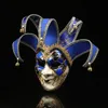 3 cores festa jester jolly máscaras para halloween designer palhaço rosto cheio máscara criativa festiva mascherine lw655073117