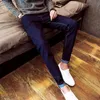 Men's Jeans Fashion Male Washed Feet Shinny Denim Pants Hip Hop Sportswear Elastic Waist Zipper Long Cowboys Trousers1