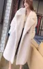 Pink Long Teddy Bear Jacket Coat Winter grosso quente quente de tamanho grande e grossa sobretudo mulheres femininas falsas de casacos de peles